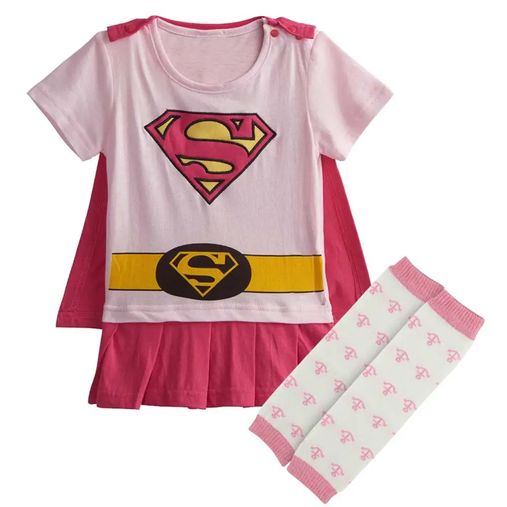 Новые детские футболки различного цвета и различными рисунками - Цвет: Super Girl Pink-1