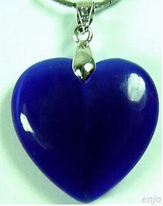 Фото + 829 синий нефрит Любовь Сердце Белый позолоченный кулон и ожерелье | Украшения