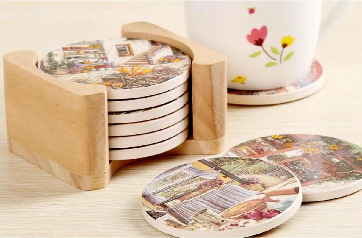 4 шт в европейском стиле обеденный стол кружка Нескользящая керамическая садовая