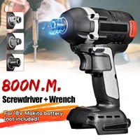 new brushless cordless electric impact wrench rechargeable 12 inch wrench power tools compatible for makita 18v battery