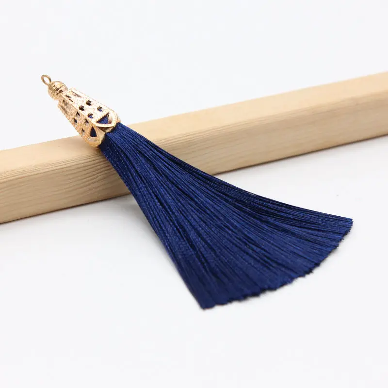 5 шт. Металлические колпачки кисточки из ледяного шелка и полиэстера аксессуары