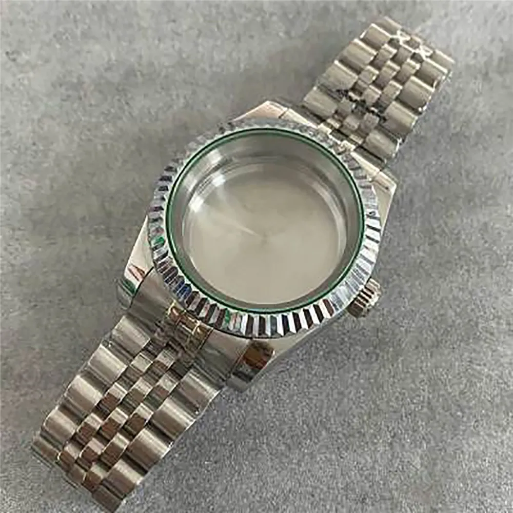 39MM Sapphire Glass Watch Case + Strap for NH35/NH36 Movement Accessories