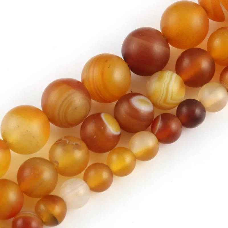 

Натуральный Матовый Желтый Агат сардоникса, 6, 8, 10 мм, круглые бусины для изготовления ювелирных изделий, браслет ручной работы «сделай сам»,...