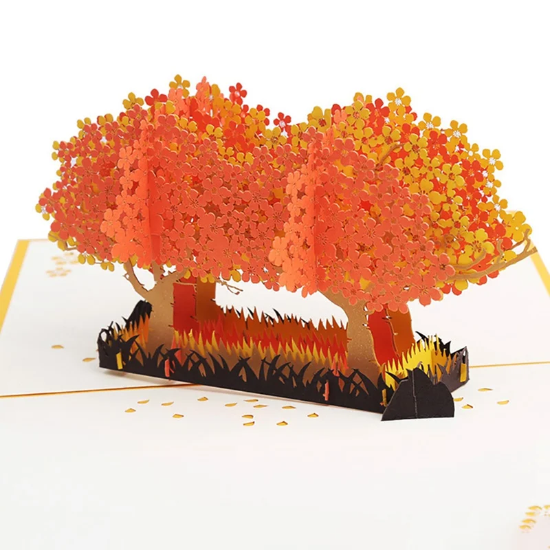 Открытка лазерная резка конверт 3D Pop up поздравительная открытка бумага Оригами