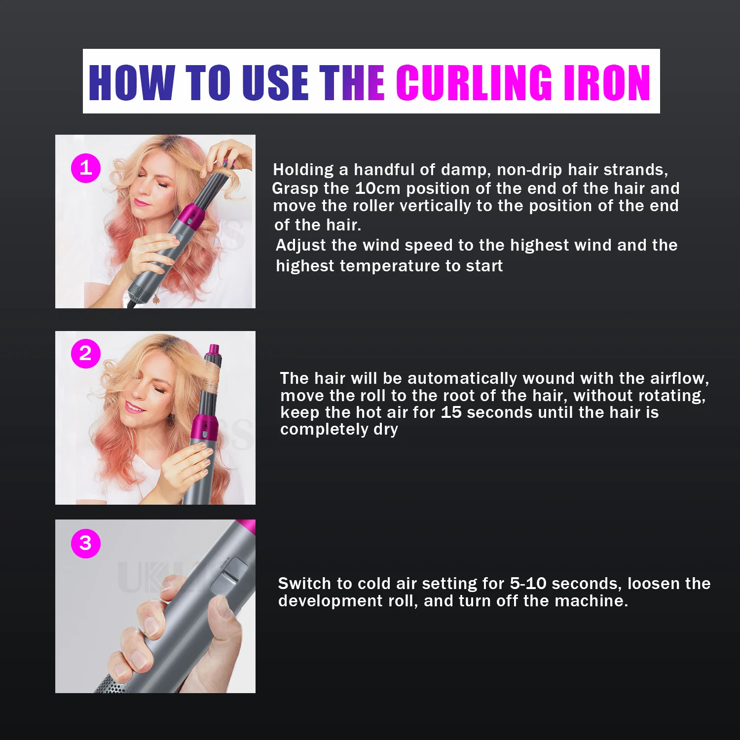

5 In 1 One Step Hair Dryer & Volumizer Rotating Hairdryer Hair Straightener Comb Curling Brush Hair Dryers For Hair Styling Tool