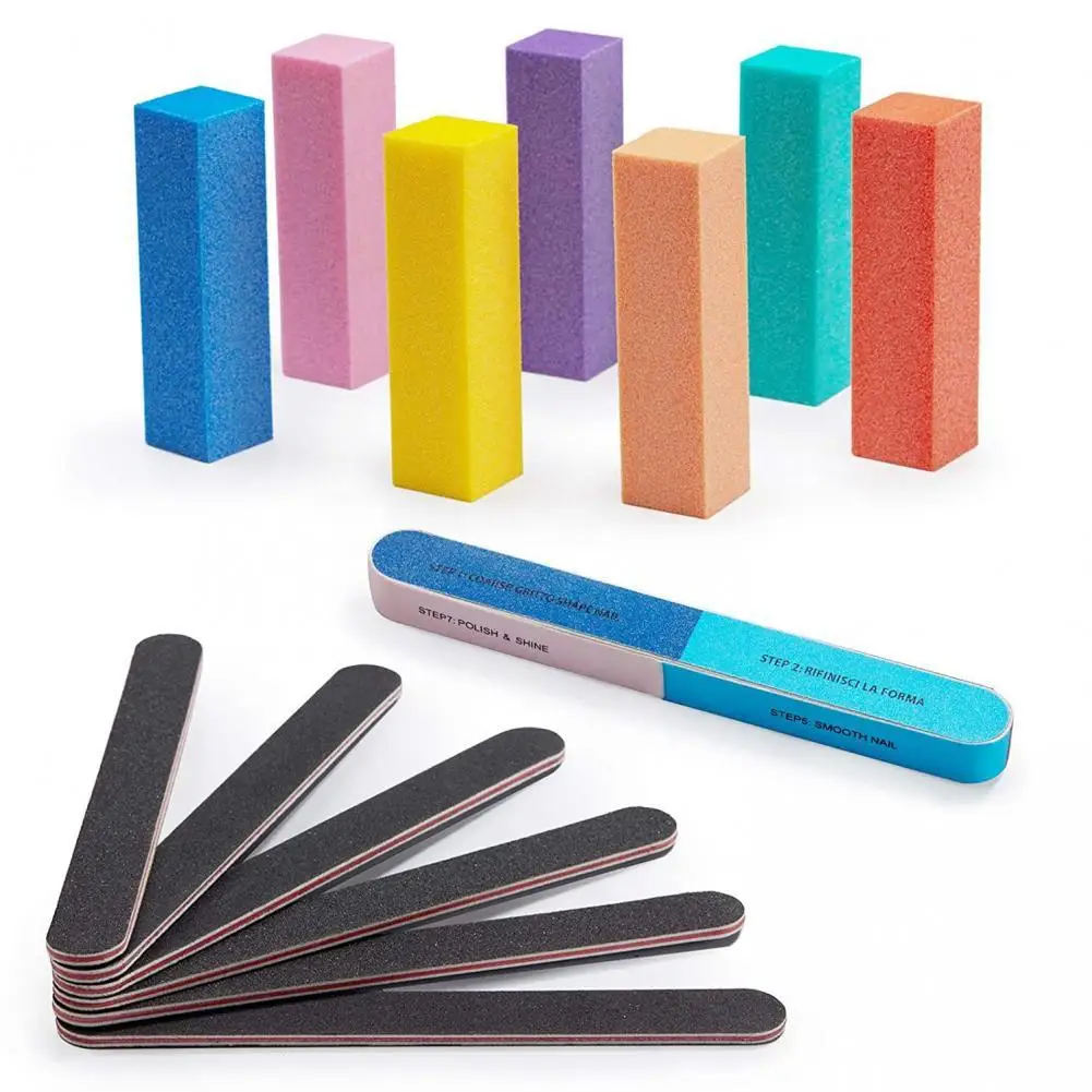 

14Pcs/Set Nail Polishing File Frosted DIY Colorful Manicure Buffers File Polish Sanding Tool for Salon