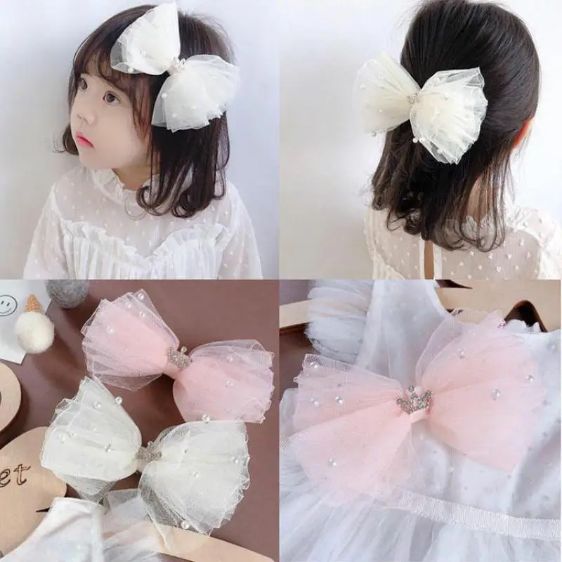 

Simple spring and summer lace bow headband Sweet children's headwear Princess headband Girls hairpin hair accessories