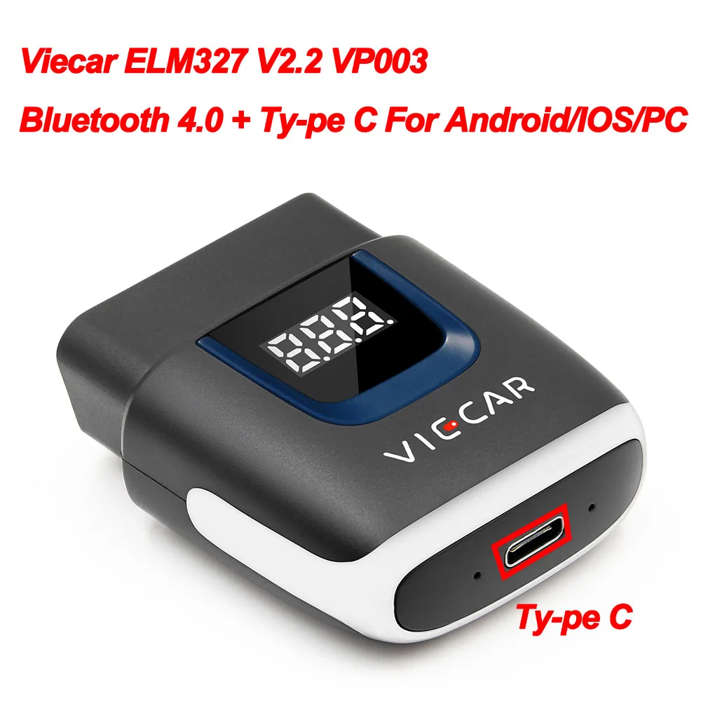 VP003 Viecar ELM 327 V2.2 считыватель кодов для Android/IOS OBD2 wifi Bluetooth 4,0 USB сканер ELM327 OBD 2 OBD2 автомобильный диагностический инструмент - Цвет: VP003
