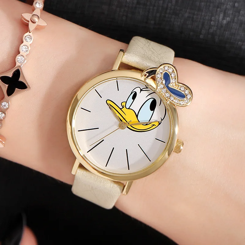 Disney Donald Duck женские роскошные часы с Микки Маусом модные со стразами и