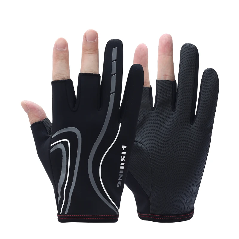 

Unisex Spring Summer Fishing Gloves Men Women Outdoor Fishing Anti-slip 3 Cut Finger Sports Fish Equipment Angling SBR Gloves