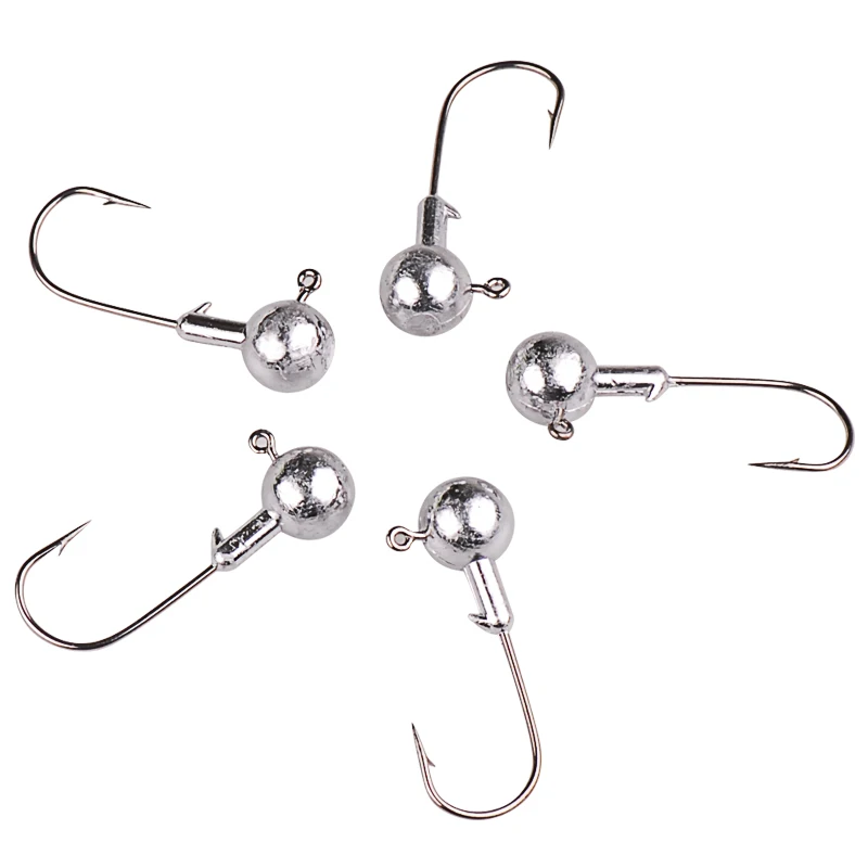 

20Pcs/Lot Jig Head Hook 1g 1.5g 2g 3.5g 5g 7g 10g 14g 20g Fishhook Jig Fishing Hook Jig Pike Fish Accessories for Soft Worm Lure