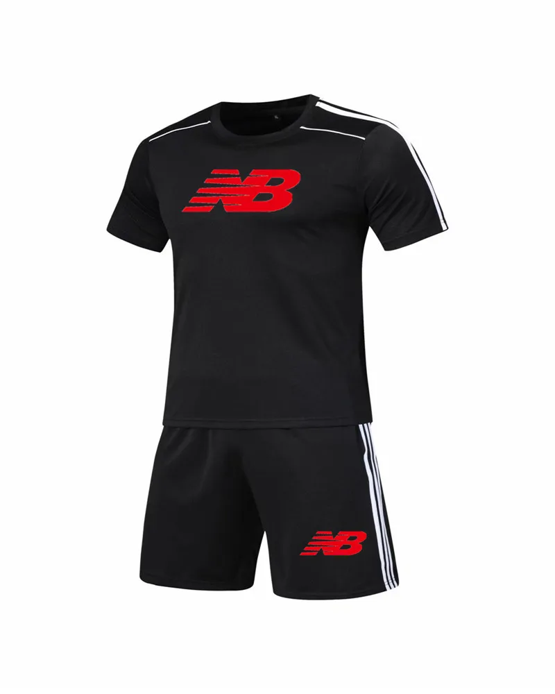 

Fashion brand NB Basketball Men woman Jersey Fitness Sports Quick Dry Work Out Running T-shirt + shorts football Sportswear