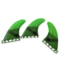 surfing paddling single fins m honeycomb fiberglass fin surfboard fin pure color fins green color available 3pc per set quilhas