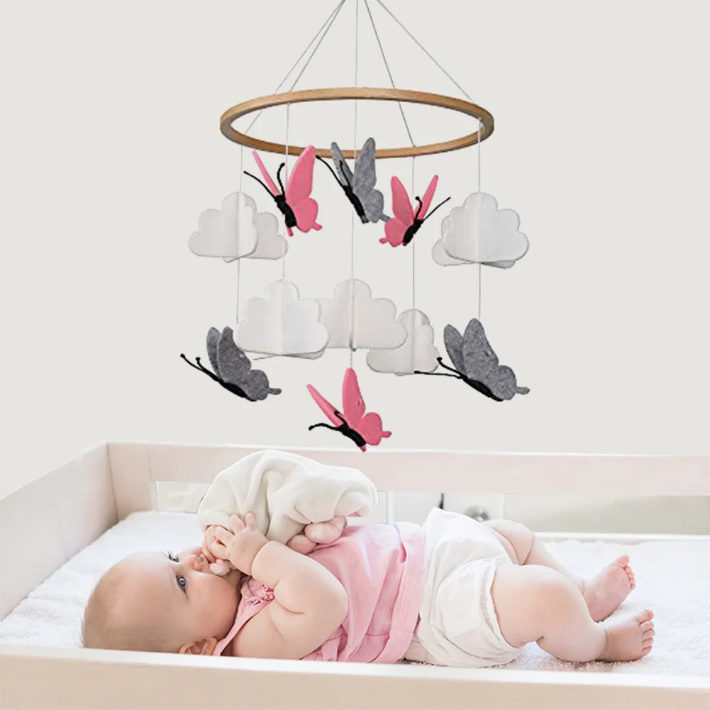 

Baby Crib Mobile Butterflies In The White Clouds Baby Ceiling Hanging Nursery Decor Agreeable