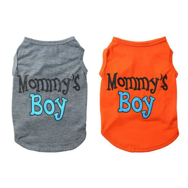 

Pet Breathable Thin Vest Boy Printed Soft Clothing Small Sized Dogs Cats Cool T-Shirts Breathable Cotton Costume Hot Sell