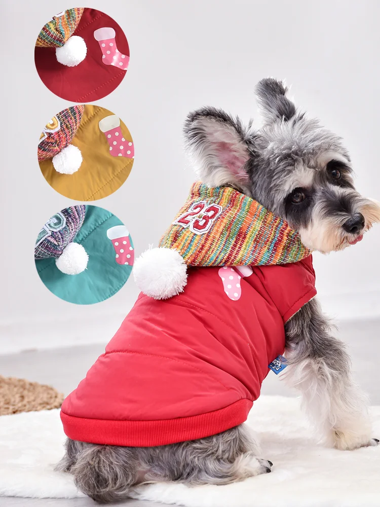 Рождественский чулок одежда для собак меховая толстовка костюмы XS XXL XXXL