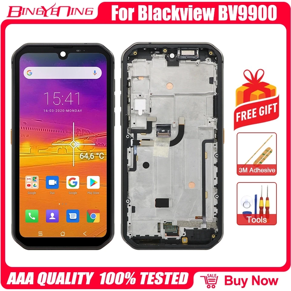 BINGYENING Blackview BV9500 Pro Plus сенсорный экран и ЖК дисплей для BV9900 BV9900E с рамкой|Экраны