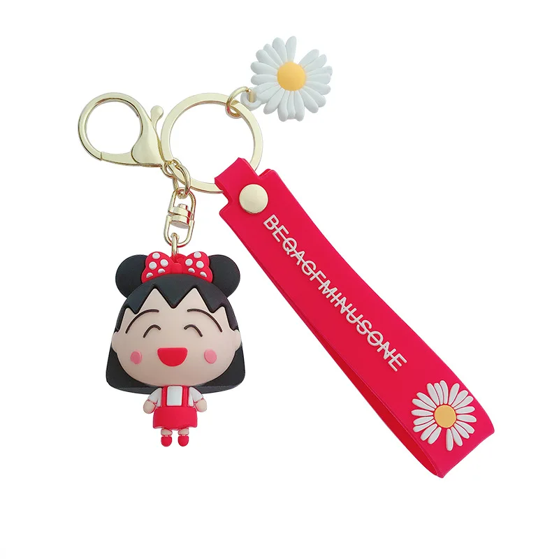

Chibi Maruko-chan Keychain Man Daisy Key Chain Bags Women Key Ring Chain for Pants Kids Pendant High Quality Key Holder Fashion