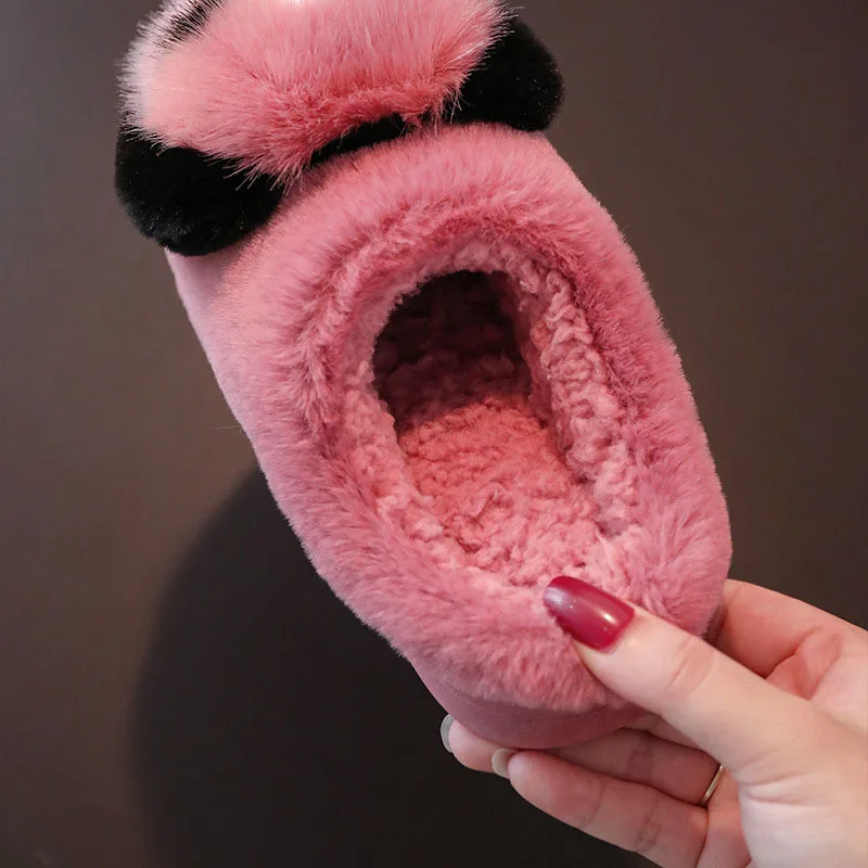 Новые детские зимние тапочки Обувь для маленьких девочек и мальчиков Теплые