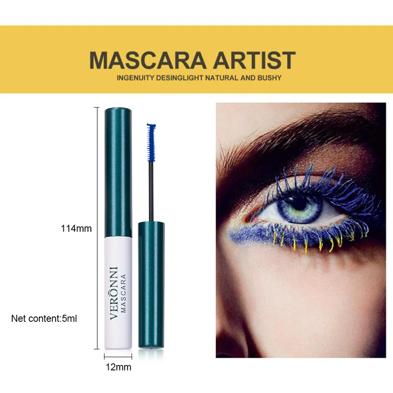 

4 Colors Mascara Make up Waterproof Longlasting Fast Dry Eyelashes Curling Lengthening Makeup Eye Lashes Party Stage Use Mascara
