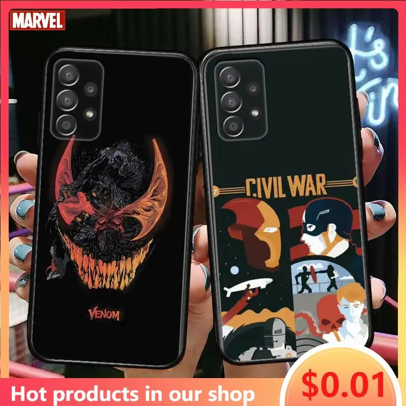 

Marvel Comics hero Phone Case Hull For Samsung Galaxy A70 A50 A51 A71 A52 A40 A30 A31 A90 A20E 5G a20s Black Shell Art Cell Cove