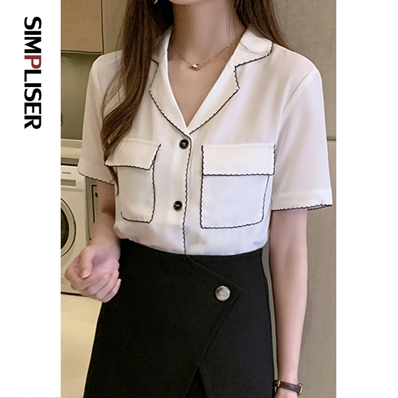 Ленивая Пижама стильная женская шифоновая рубашка летние блузки с отложным