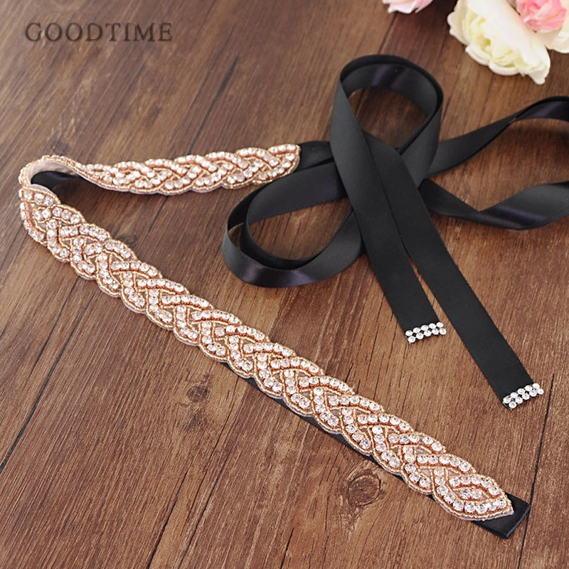 Ремень женский с аппликацией под розовое золото пояс для одежды Хрустальный