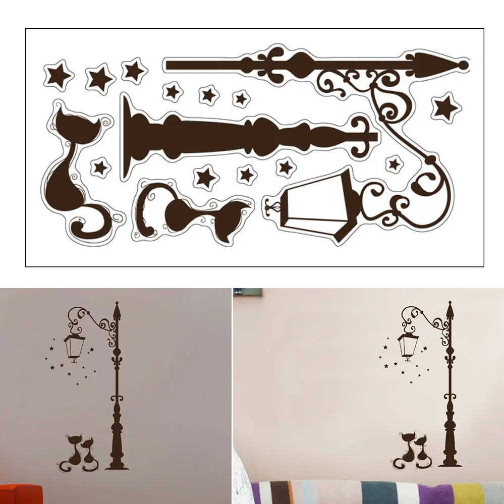 Милые модные настенные наклейки с котом забавные Декор для гостиной декор