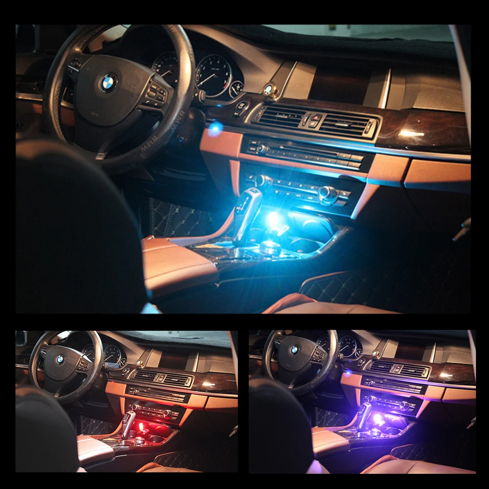 Миниатюрный Автомобильный светодиодный атмосферный RGB-светильник декоративная
