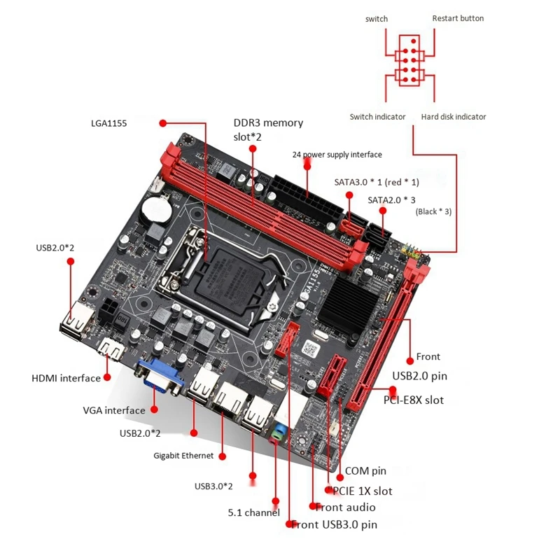 B75M материнская плата LGA1155 M-ATX USB3.0 SATA3.0 16 Гб DDR3 Оперативная память памяти Поддержка