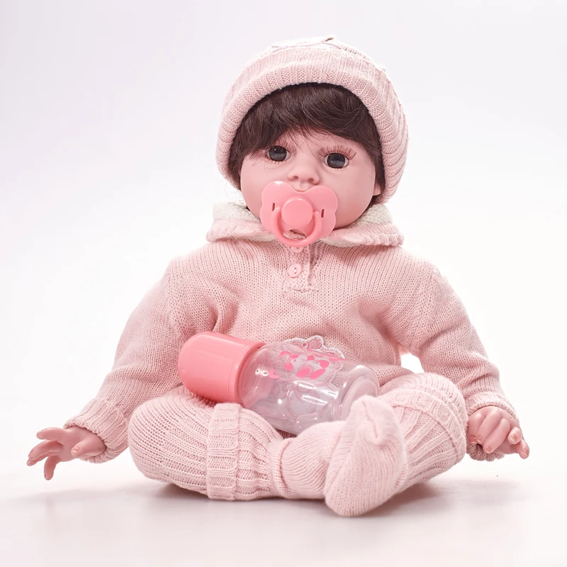 22 дюймовые куклы для новорожденных силиконовые детей детские партнеры игрушки