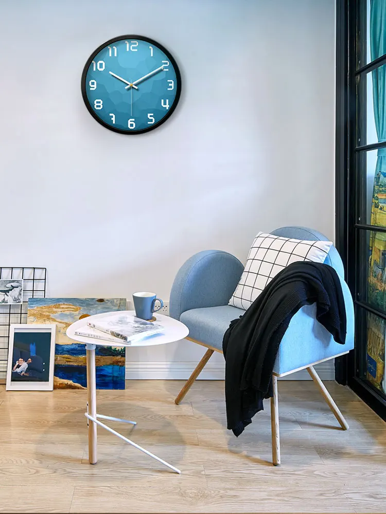 Синие Большие настенные часы кухонные домашний декор гостиная спальня бесшумные