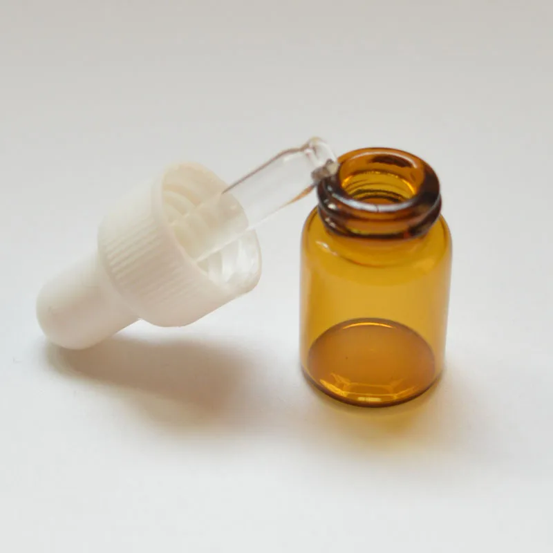 

Fashion 16*25mm Small Glass Amber Vials with Pure Glass Dropper Cap Mini Clear Essential Oil 2ml Glass Dropper Bottle