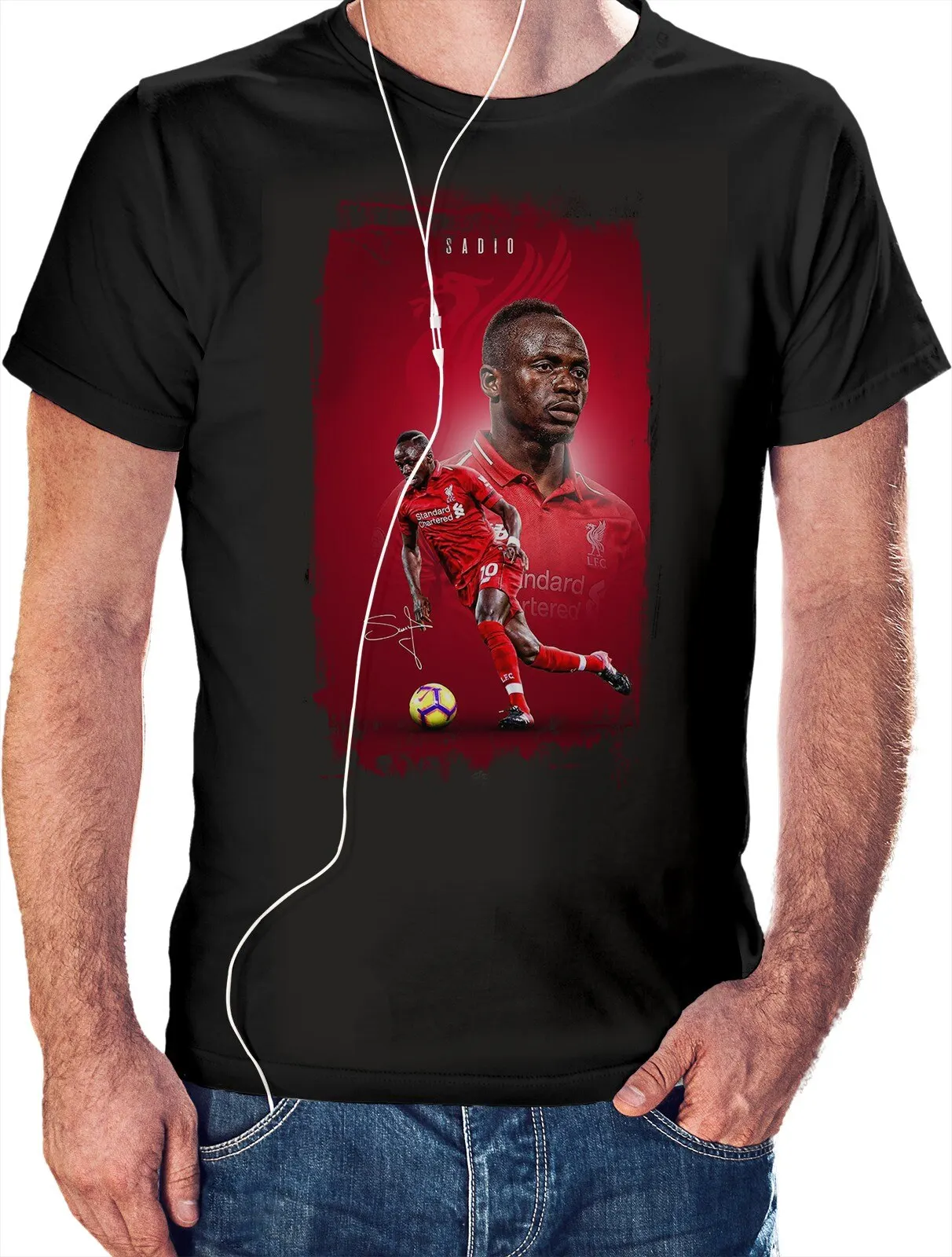 Футболка мужская Ливерпуль (Liverpool футбол Джордан Хендерсон Мохаммед Салах) - 5488 |