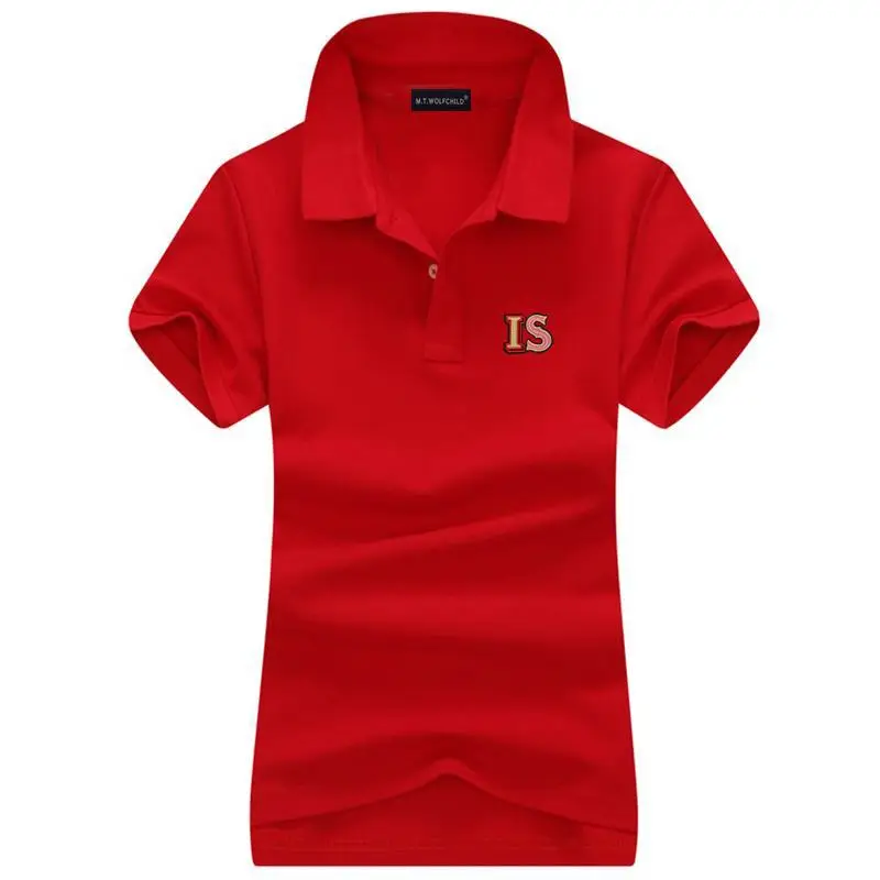 Женские хлопковые рубашки-поло 100% женские рубашки с коротким рукавом модная