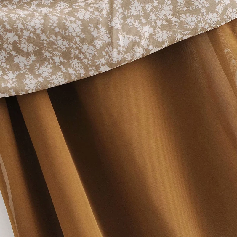 

Elegant Autumn Ladies Office Blet With Dress Fashion Floral Printed O-neck Dress Female Loose Vestidos Long Sleeves Outfit