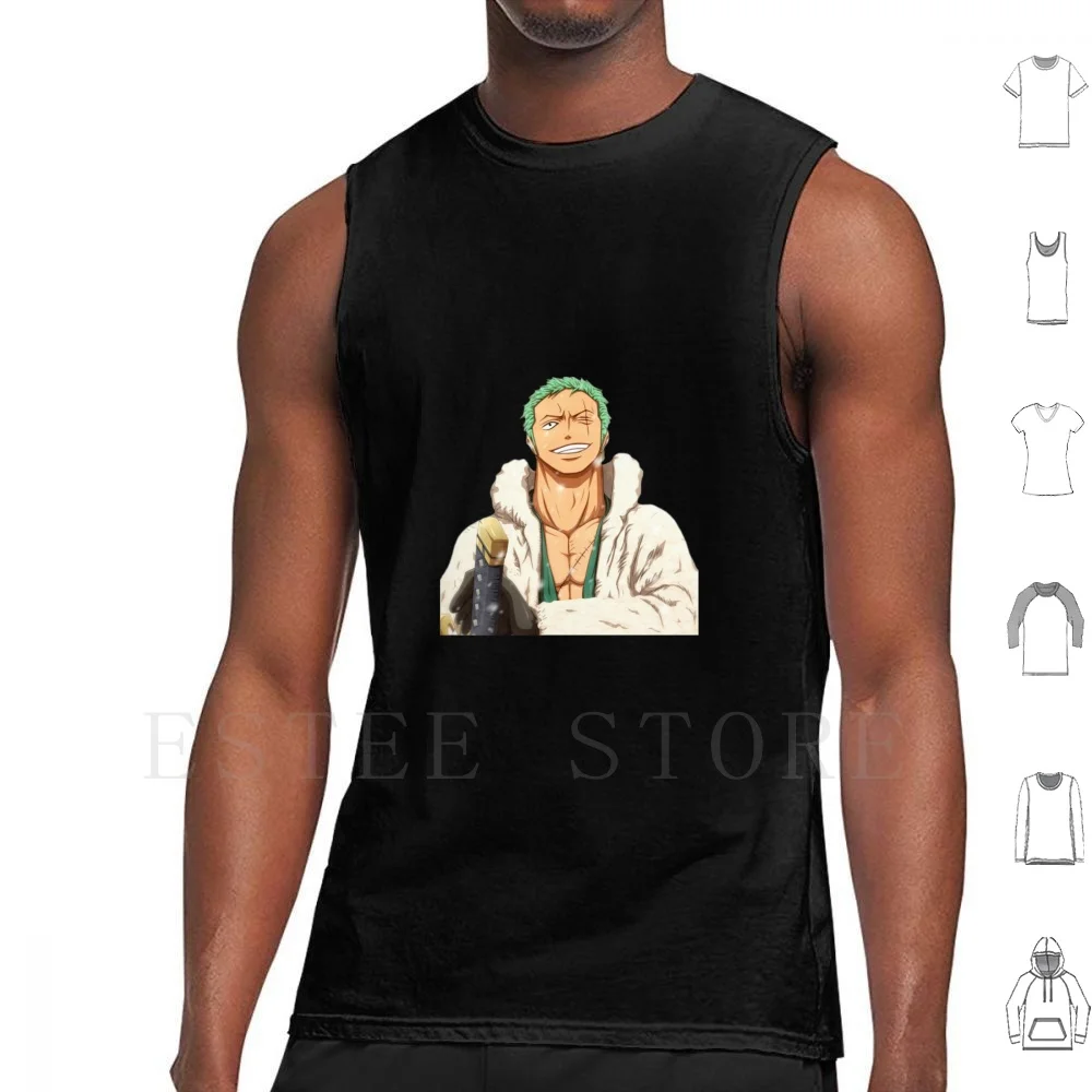 

Майка с рисунком злого ророноа и Зоро, жилет, забавная манга д Луффи, японская серия, искусственная Смайла, злые сексуальные майки