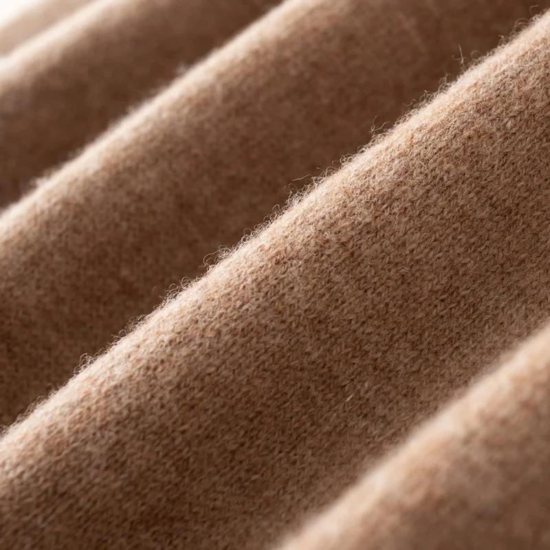 Women's 100% Cashmere And Wool Soft Waxy Comfortable Camel Pants Female Pure Knitted Wide Leg Pants Elastic Casual Loose Knitte