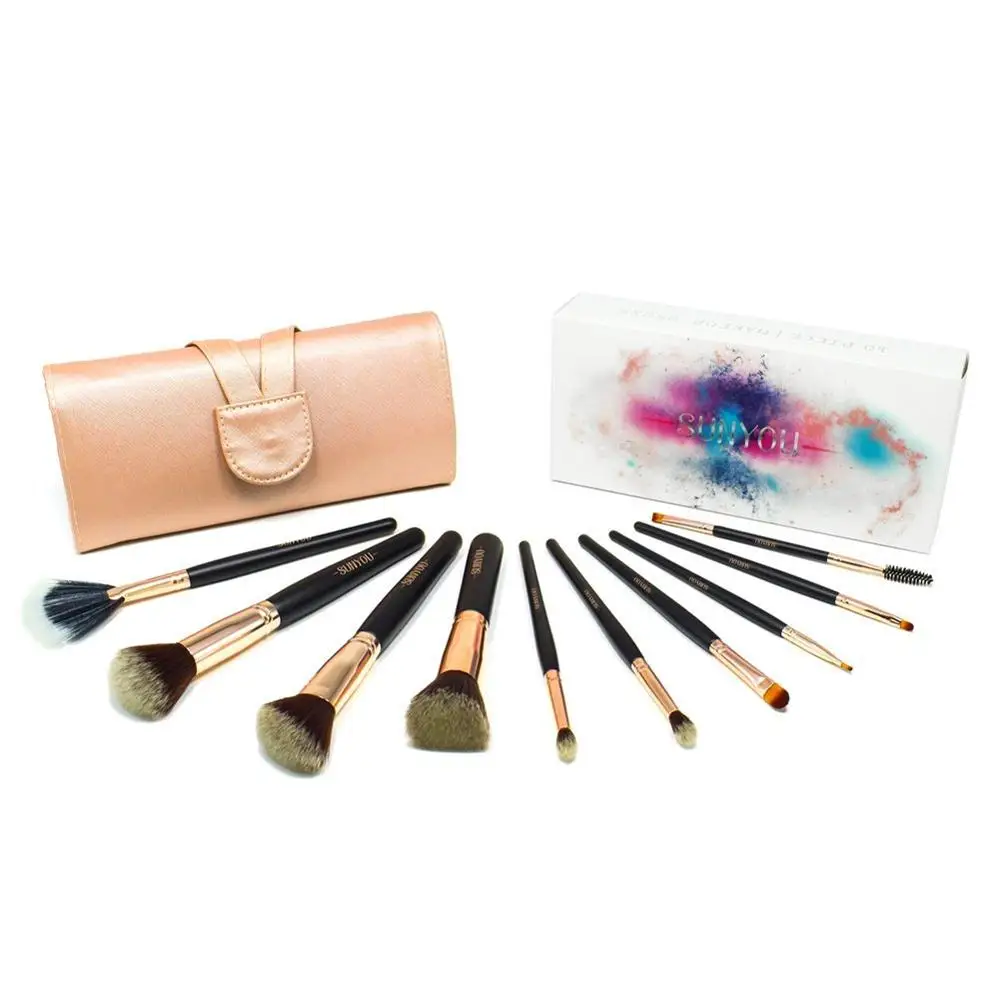 Набор кистей для макияжа основы пудра румяна тени век консилер кисть губ веки с