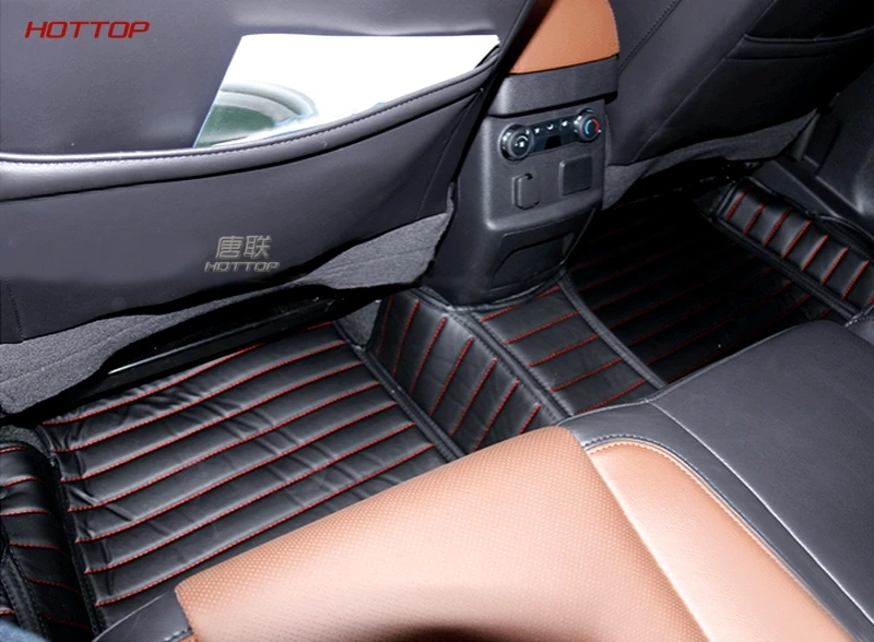 Для Ford Explorer 2011- качество 7 великолепных чехлов для сидений кожаный внутренний коврик для ног Чехлы 4 шт./компл. левым