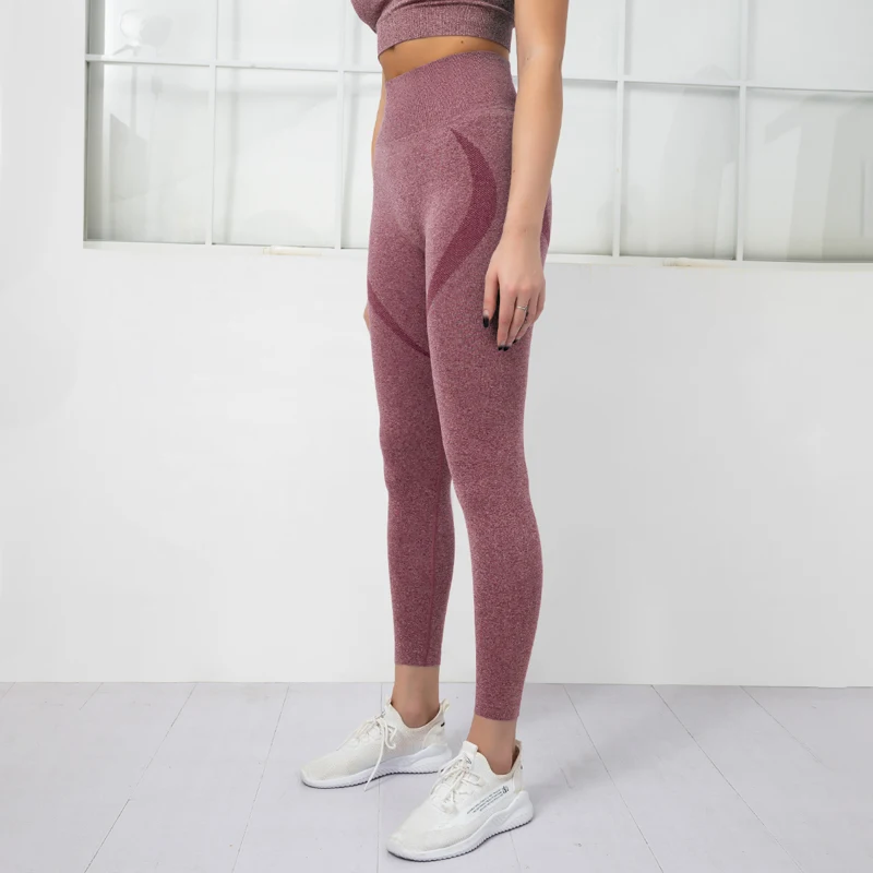 Seamless Yoga Suits Push Hip Fitness Yoga Pants Gym Tracksuit Women Workout Leggings Crop Top Two Piece Set Women Sportswear