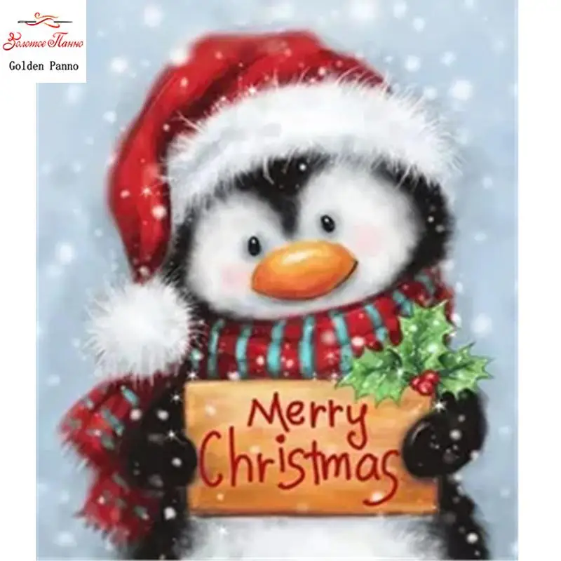 Diamond Embroidery Cross Stitch Animal Handicraft Diamond Painting Penguin Mosaic Christmas Gift