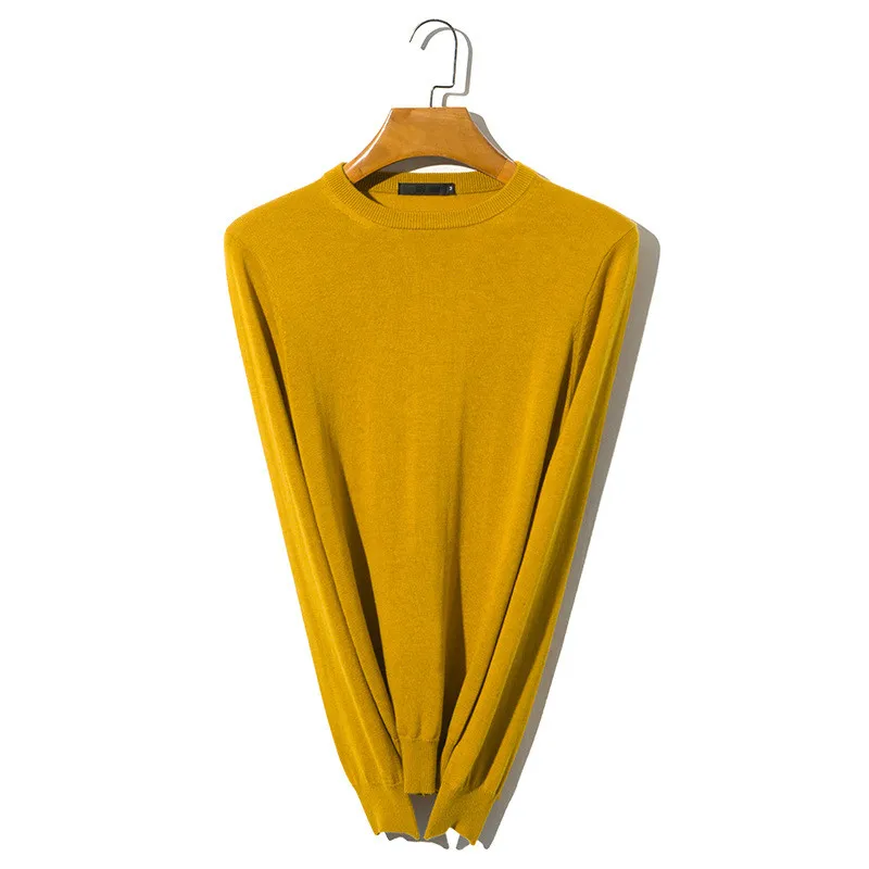 Модная тонкая трикотажная одежда милый свитер цвета хаки мужской повседневный