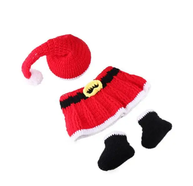 hats skirts boots 1 комплект, вязаный костюм «кроше» для новорожденных мальчиков и девочек, наряд для фотосессии с шапочкой, вязаный костюм «Минни» - Цвет: hats skirts boots