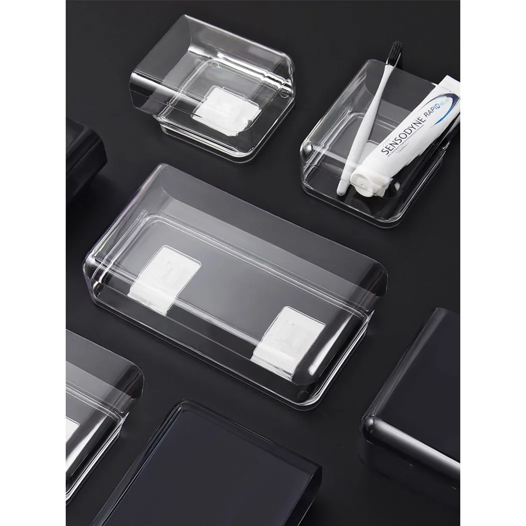 

Wall-mounted Storage Box Bathroom Cosmetic Storage Rack Remote Control Storage Box Household Products