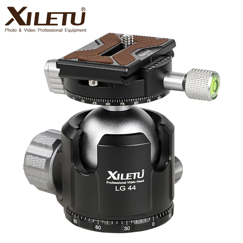 

Tripod Ball Head panoramic Video Stand Head low Center of Gravity Aluminum Tripod Ballhead Maximum Load Weight 20KG XILETU LG44