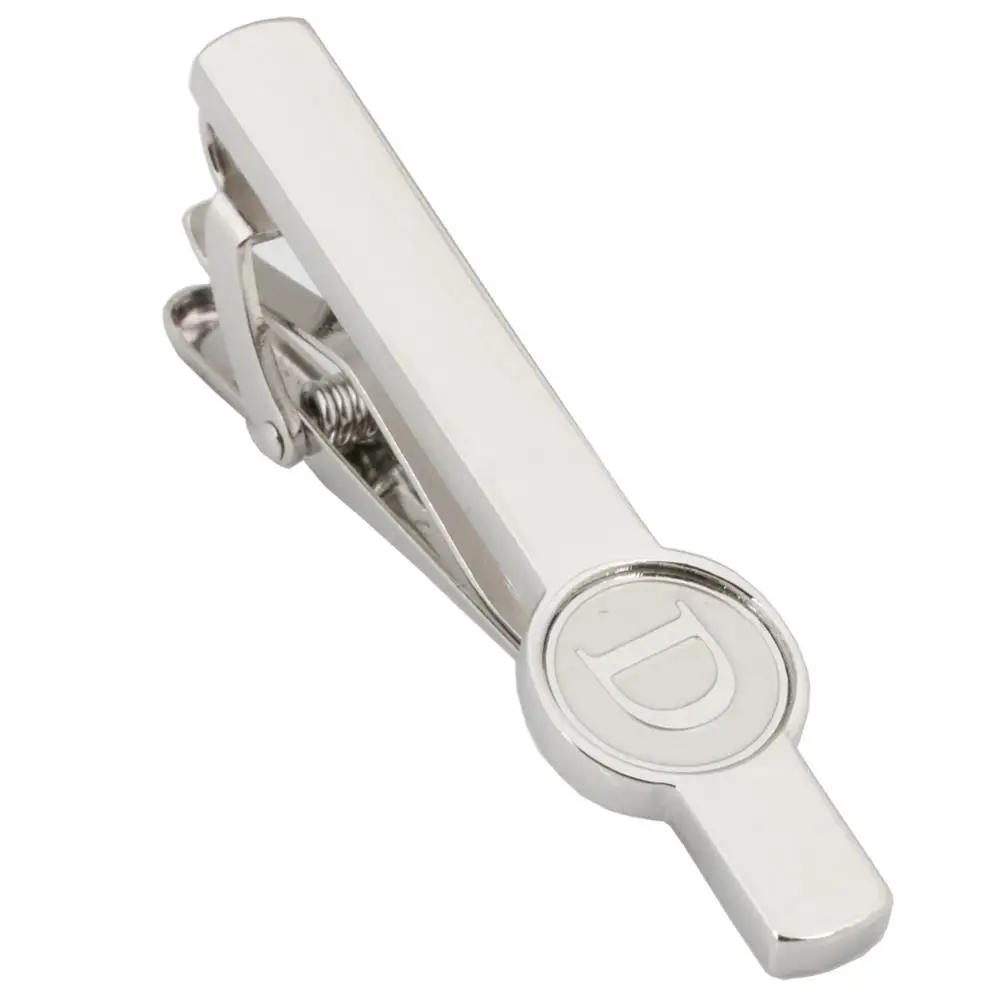 Модный Стильный серебряный зажим для галстука с одной буквой мужчин галстук