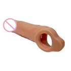 Супер толстый увеличивающий Мужской пенис t-удлинитель презервативы фаллоимитаторы удлиняющие рукава секс-игрушка для взрослых интимные мужские кольца на член стимулятор