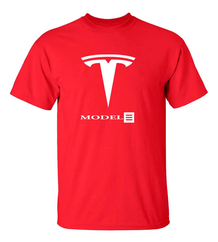 Tesla модель 3 Модель S Электрическая футболка с изображением автомобиля Размер: