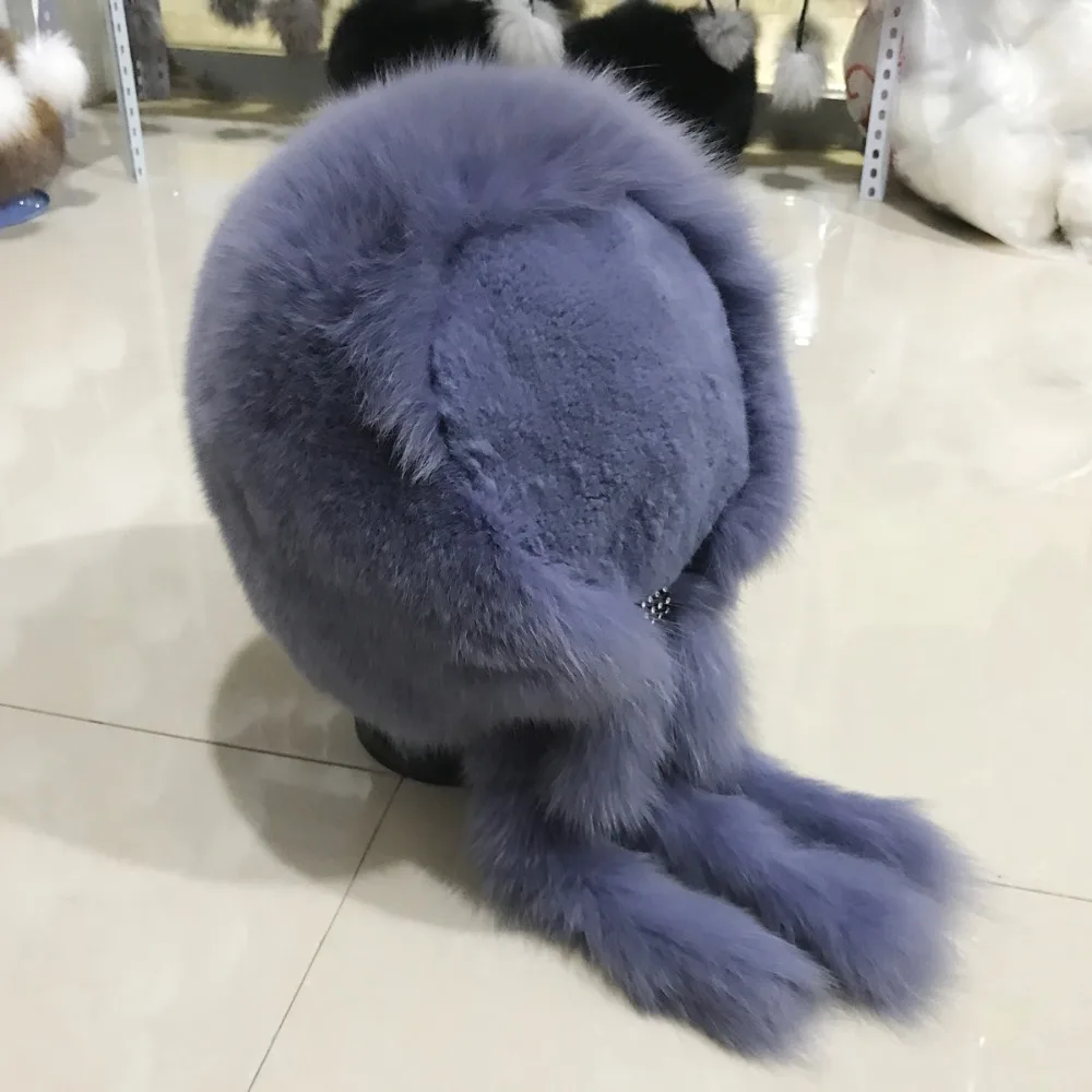 Женская шапка из 100% натурального Лисьего меха аксессуары для волос в русском